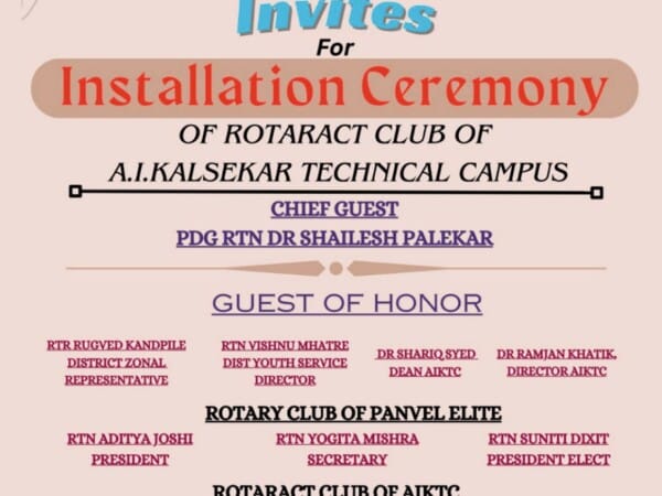 Installation ceremony of Rotaract club 09