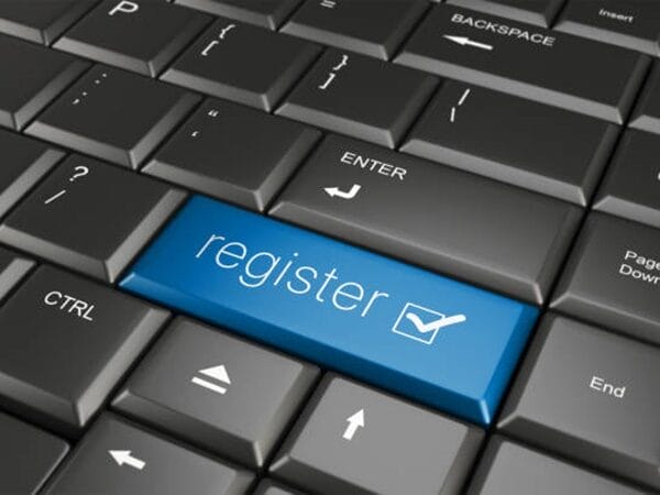 Register online on keyboard key